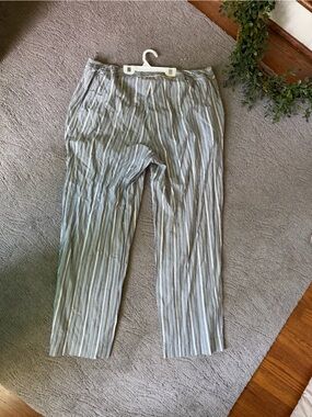 Talbots Woman’s Cotton Blue/White Striped Pants